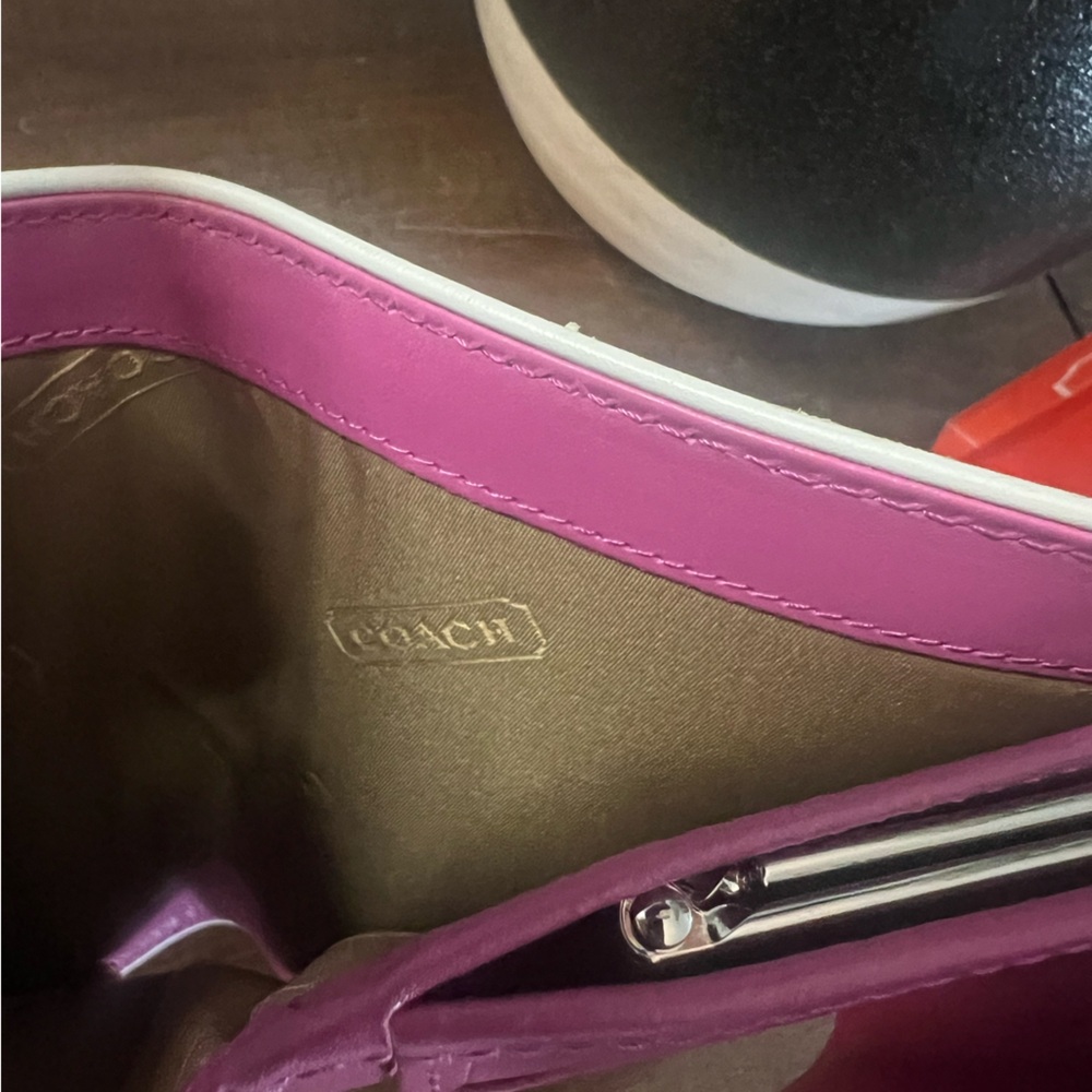 Coach Vintage Pink Fold-Over French Purse Wallet - Picture 11 of 14